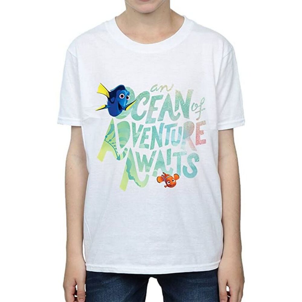 Finding Dory Boys Ocean Adventure Cotton T-Shirt / White